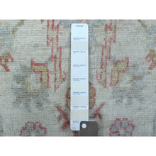 Load image into Gallery viewer, 6&#39;4&quot;x9&#39;6&quot; Soft Wool Hand Knotted Ivory Afghan Angora Oushak With All Over Leaf Design Oriental Rug FWR413526