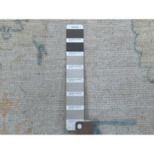 Load image into Gallery viewer, 6&#39;x8&#39;9&quot; Afghan Angora Oushak With Floral Motifs Organic Wool Hand Knotted Gray Oriental Rug FWR414216
