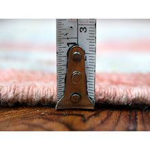 Load image into Gallery viewer, 2&#39;9&quot;x10&#39;5&quot; Coral Pink Soft Wool Hand Knotted Angora Oushak With Serrated Medallions Design Oriental Runner Rug FWR414342