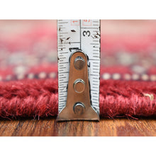 Load image into Gallery viewer, 2&#39;6&quot;x4&#39; Mori Bokara With Tribal Medallions Design Deep And Rich Red Soft Wool Hand Knotted Oriental Rug FWR415248