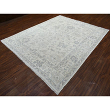Load image into Gallery viewer, 8&#39;1&quot;x9&#39;7&quot; Ivory Angora Oushak With All Over Design Soft Wool Hand Knotted Oriental Rug FWR415554