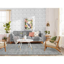 Load image into Gallery viewer, 6&#39;x9&#39;2&quot; Angora Oushak With Willow And Cypress Tree Design Organic Wool Hand Knotted Gray Oriental Rug FWR415596