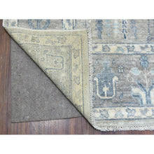 Load image into Gallery viewer, 6&#39;x9&#39;2&quot; Angora Oushak With Willow And Cypress Tree Design Organic Wool Hand Knotted Gray Oriental Rug FWR415596