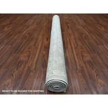 Load image into Gallery viewer, 6&#39;x9&#39;2&quot; Angora Oushak With Willow And Cypress Tree Design Organic Wool Hand Knotted Gray Oriental Rug FWR415596
