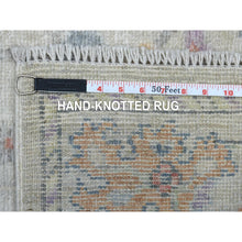 Load image into Gallery viewer, 3&#39;x15&#39;6&quot; Chiffon White, Kashan Design, 300 KPSI, Hand Spun New Zealand Wool, Hand Knotted, XL Runner, Oriental Rug FWR548844