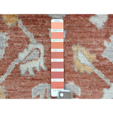 Load image into Gallery viewer, 2&#39;8&quot;x12&#39; Extra Soft Wool Hand Knotted Soft Orange Angora Oushak With Flowing And Open Design Oriental Runner Rug FWR416346