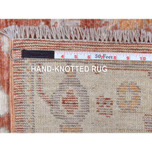 Load image into Gallery viewer, 2&#39;8&quot;x12&#39; Extra Soft Wool Hand Knotted Soft Orange Angora Oushak with Flowing and Open Design Oriental Runner Rug FWR416346