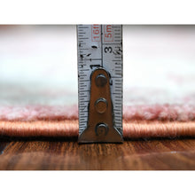 Load image into Gallery viewer, 6&#39;2&quot;x9&#39; Coral Pink, Afghan Angora Oushak With All Over Leaf Design, Organic Wool, Hand Knotted, Oriental Rug FWR416472