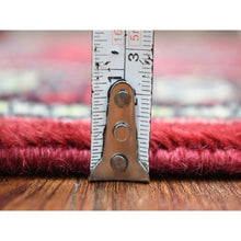 Load image into Gallery viewer, 3&#39;x5&#39;1&quot; Rich Red Pure Wool Hand Knotted Mori Bokara with Geometric Medallions Design Oriental Rug FWR416598