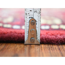 Load image into Gallery viewer, 2&#39;6&quot;x4&#39; Extra Soft Wool Hand Knotted Mori Bokara with Geometric Medallions Design Rich Red Oriental Rug FWR416652