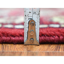 Load image into Gallery viewer, 2&#39;6&quot;x4&#39;10&quot; Mori Bokara with Geometric Medallions Design Deep and Rich Red Pure Wool Hand Knotted Oriental Rug FWR416694