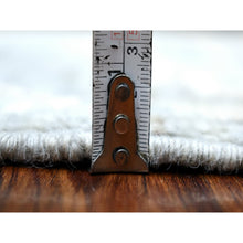 Load image into Gallery viewer, 4&#39;1&quot;x9&#39;9&quot; Organic Wool Hand Knotted Gray Anatolian Village Inspired With Large Medallions Design Oriental Wide Runner Rug FWR417018