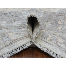 Load image into Gallery viewer, 8&#39;x9&#39;10&quot; Ivory Angora Oushak With Leaf Design Hand Knotted Soft And Supple Wool Oriental Rug FWR417804