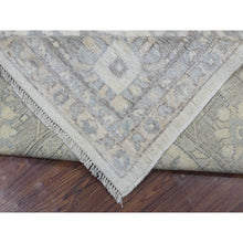 Load image into Gallery viewer, 8&#39;x9&#39;10&quot; Ivory Angora Oushak With Leaf Design Hand Knotted Soft And Supple Wool Oriental Rug FWR417804