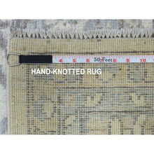 Load image into Gallery viewer, 8&#39;x9&#39;10&quot; Ivory Angora Oushak With Leaf Design Hand Knotted Soft And Supple Wool Oriental Rug FWR417804