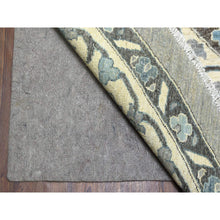 Load image into Gallery viewer, 11&#39;8&quot;x11&#39;8&quot; Hand Knotted Gray Heriz Fine Peshawar With All Over Design Pure Wool Oriental Round Rug FWR417912