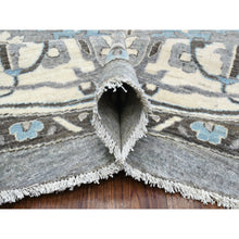 Load image into Gallery viewer, 11&#39;8&quot;x11&#39;8&quot; Hand Knotted Gray Heriz Fine Peshawar With All Over Design Pure Wool Oriental Round Rug FWR417912