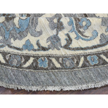 Load image into Gallery viewer, 11&#39;8&quot;x11&#39;8&quot; Hand Knotted Gray Heriz Fine Peshawar With All Over Design Pure Wool Oriental Round Rug FWR417912