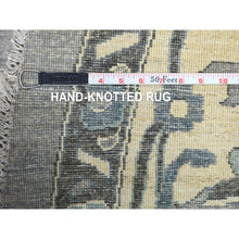 Load image into Gallery viewer, 11&#39;8&quot;x11&#39;8&quot; Hand Knotted Gray Heriz Fine Peshawar With All Over Design Pure Wool Oriental Round Rug FWR417912