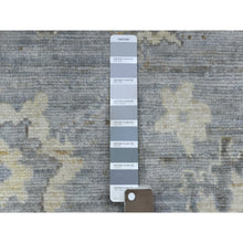 Load image into Gallery viewer, 6&#39;1&quot;x8&#39;10&quot; Hand Knotted Gray With Touches Of Ivory Angora Oushak Pure Wool Oriental Rug FWR418116