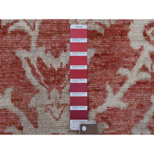 Load image into Gallery viewer, 4&#39;x6&#39;1&quot; Rich Red Angora Oushak With All Over Leaf Design Extremely Durable Hand Knotted Oriental Rug FWR418350