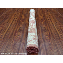 Load image into Gallery viewer, 4&#39;x6&#39;1&quot; Rich Red Angora Oushak With All Over Leaf Design Extremely Durable Hand Knotted Oriental Rug FWR418350