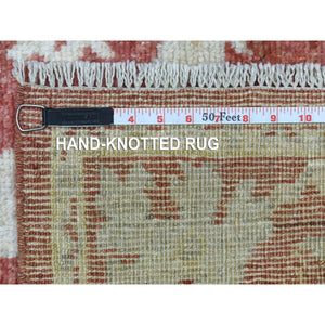 4'x6'1" Stone Gray, Flat Weave, Afghan Kilim with Geometric Pattern, Undyed Natural Wool, Hand Woven, Reversible, Oriental Rug FWR7260