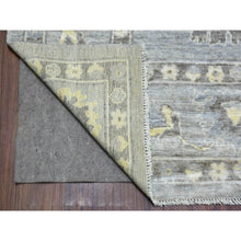 Load image into Gallery viewer, 8&#39;x9&#39;10&quot; Hand Knotted, Gray, Afghan Angora Ushak With Floral Pattern And Soft Wool Oriental Rug FWR418704