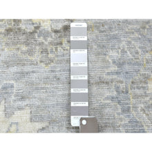 Load image into Gallery viewer, 8&#39;x9&#39;10&quot; Hand Knotted, Gray, Afghan Angora Ushak With Floral Pattern And Soft Wool Oriental Rug FWR418704