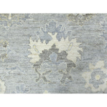 Load image into Gallery viewer, 8&#39;x9&#39;10&quot; Hand Knotted, Gray, Afghan Angora Ushak With Floral Pattern And Soft Wool Oriental Rug FWR418704