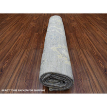 Load image into Gallery viewer, 8&#39;x9&#39;10&quot; Hand Knotted, Gray, Afghan Angora Ushak With Floral Pattern And Soft Wool Oriental Rug FWR418704