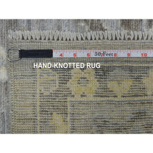 Load image into Gallery viewer, 8&#39;x9&#39;10&quot; Hand Knotted, Gray, Afghan Angora Ushak With Floral Pattern And Soft Wool Oriental Rug FWR418704