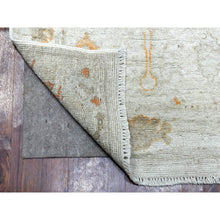 Load image into Gallery viewer, 2&#39;5&quot;x13&#39;9&quot; Hand Knotted, Gray, Angora Ushak with A Floral Pattern, Organic Wool, Oriental, XL Runner, Rug FWR419100