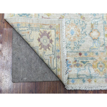 Load image into Gallery viewer, 2&#39;8&quot;x9&#39;9&quot; Afghan Angora Ushak With Beautiful, Color Pattern Soft And Pliable Wool Hand Knotted Gray Oriental Runner Rug FWR419112