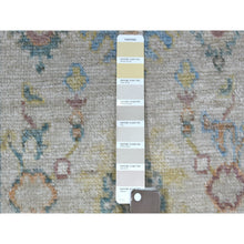 Load image into Gallery viewer, 2&#39;8&quot;x9&#39;9&quot; Afghan Angora Ushak With Beautiful, Color Pattern Soft And Pliable Wool Hand Knotted Gray Oriental Runner Rug FWR419112