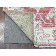 Load image into Gallery viewer, 2&#39;9&quot;x11&#39;6&quot; Coral Red Angora Ushak With Bold Floral Pattern Afghan Wool Hand Knotted Oriental Runner Rug FWR419124