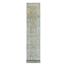 Load image into Gallery viewer, 2&#39;9&quot;x19&#39;5&quot; Organic Wool Hand Knotted Almond Brown Angora Oushak with Colorful Willow and Cypress Tree Design Oriental XL Runner Rug FWR419262
