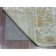 Load image into Gallery viewer, 2&#39;9&quot;x19&#39;5&quot; Organic Wool Hand Knotted Almond Brown Angora Oushak With Colorful Willow And Cypress Tree Design Oriental Xl Runner Rug FWR419262
