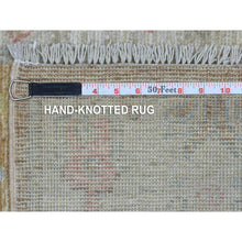 Load image into Gallery viewer, 2&#39;9&quot;x19&#39;5&quot; Organic Wool Hand Knotted Almond Brown Angora Oushak with Colorful Willow and Cypress Tree Design Oriental XL Runner Rug FWR419262