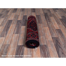 Load image into Gallery viewer, 2&#39;4&quot;x5&#39;8&quot; Angels Red, Afghan Khamyab With Geometric Pattern, Soft And Velvety Wool, Hand Knotted, Vegetable Dyes, Short Runner, Oriental Rug FWR4188