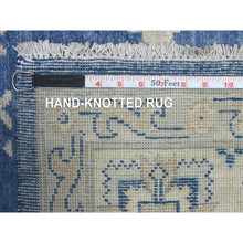 Load image into Gallery viewer, 6&#39;x8&#39;8&quot; Denim Blue, Organic Wool Hand Knotted, Fine Peshawar With Geometric Design Natural Dyes, Oriental Rug FWR420024