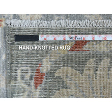 Load image into Gallery viewer, 6&#39;1&quot;x8&#39;8&quot; Soft, Velvety Plush Wool Hand Knotted Gray Stone Wash Peshawar With All Over Motifs Oriental Rug FWR420066