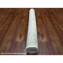 Load image into Gallery viewer, 4&#39;x6&#39; Ivory Angora Oushak With All Over Design Hand Knotted Soft Afghan Wool Oriental Rug FWR420240