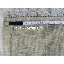 Load image into Gallery viewer, 4&#39;x6&#39; Ivory Angora Oushak With All Over Design Hand Knotted Soft Afghan Wool Oriental Rug FWR420240
