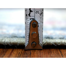 Load image into Gallery viewer, 2&#39;6&quot;x19&#39;2&quot; Deim Blue Hand Knotted Angora Oushak Xl Runner With Large Leaf Design Soft Afghan Wool Oriental Rug FWR420312