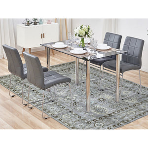 8'1"x9'8" Gray with a Blend of Bold Colors All Over Design Angora Oushak Hand Knotted Soft Afghan Wool Oriental Rug FWR420414