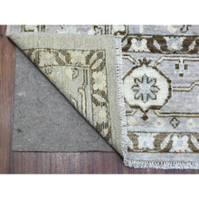 Load image into Gallery viewer, 8&#39;1&quot;x9&#39;8&quot; Gray with a Blend of Bold Colors All Over Design Angora Oushak Hand Knotted Soft Afghan Wool Oriental Rug FWR420414