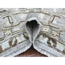 Load image into Gallery viewer, 8&#39;1&quot;x9&#39;8&quot; Gray With A Blend Of Bold Colors All Over Design Angora Oushak Hand Knotted Soft Afghan Wool Oriental Rug FWR420414