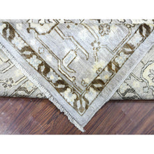 Load image into Gallery viewer, 8&#39;1&quot;x9&#39;8&quot; Gray With A Blend Of Bold Colors All Over Design Angora Oushak Hand Knotted Soft Afghan Wool Oriental Rug FWR420414