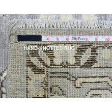 Load image into Gallery viewer, 8&#39;1&quot;x9&#39;8&quot; Gray with a Blend of Bold Colors All Over Design Angora Oushak Hand Knotted Soft Afghan Wool Oriental Rug FWR420414